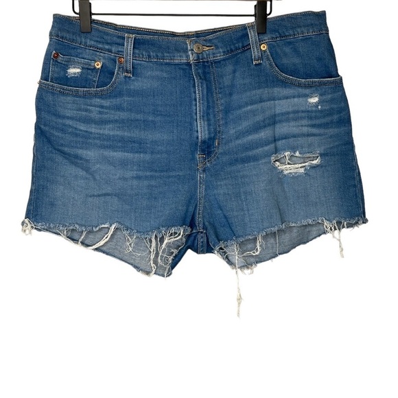 Signature by Levi Strauss Pants - Levi’s | High Rise Denim Raw Hem Shorts Sz 34